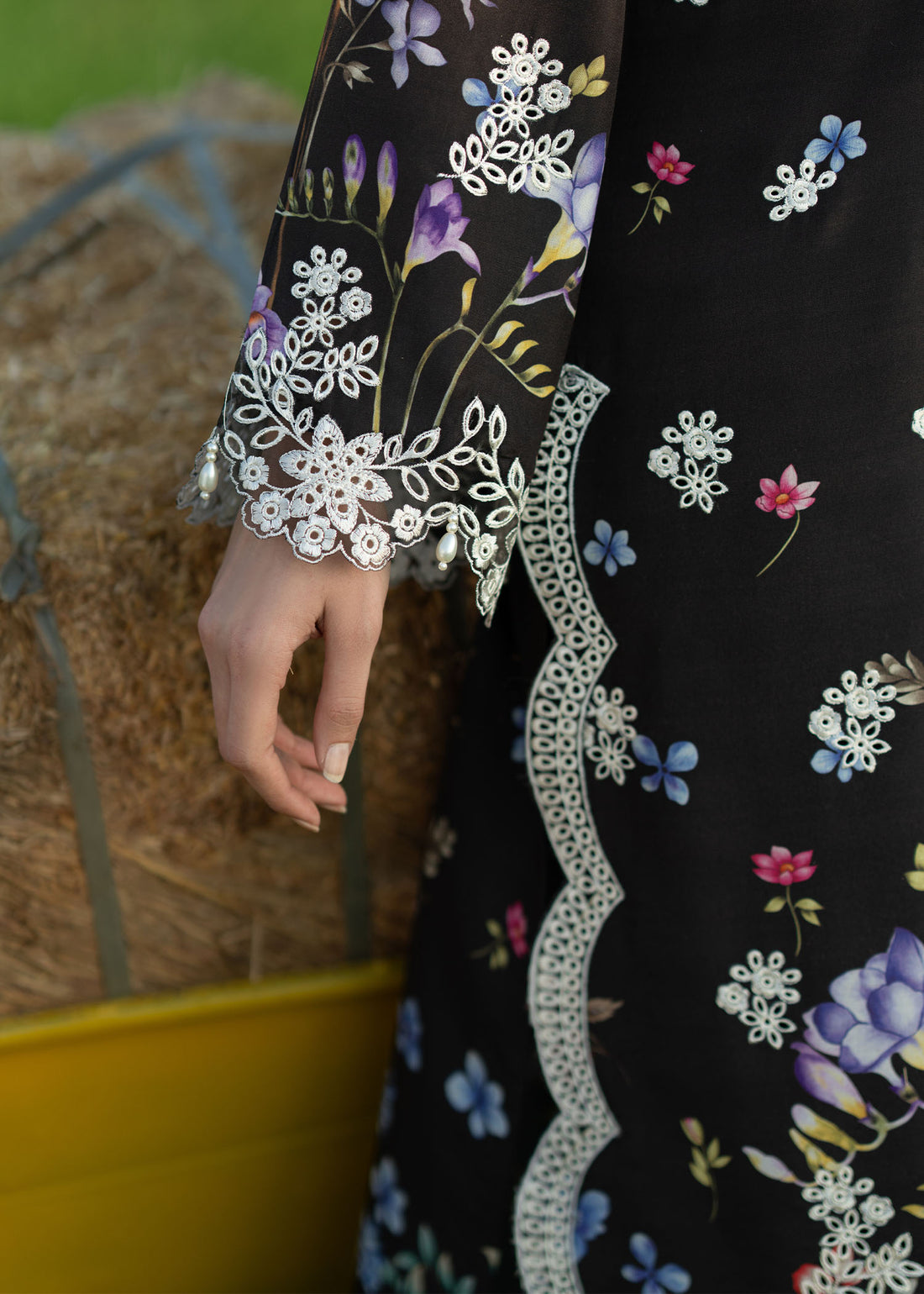 Sardinia | Printkari Lawn Edit 25 | Black Lotus