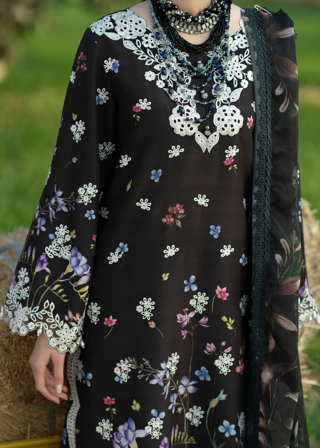 Sardinia | Printkari Lawn Edit 25 | Black Lotus