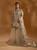 Hemstitch Wedding Formal Net 3Pc Suit WDU-08 Leila - Riwayat-e-khas