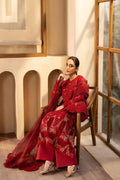 Maryam Hussain | Luxury Lawn 25 | Berry - House Of Zarish