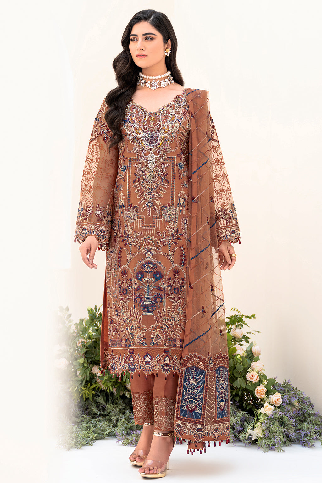 Ramsha | Minhal Organza Collection | M-808 - House Of Anaya