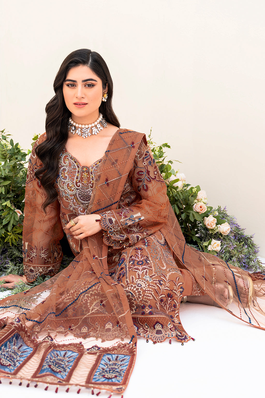 Ramsha | Minhal Organza Collection | M-808 - House Of Anaya