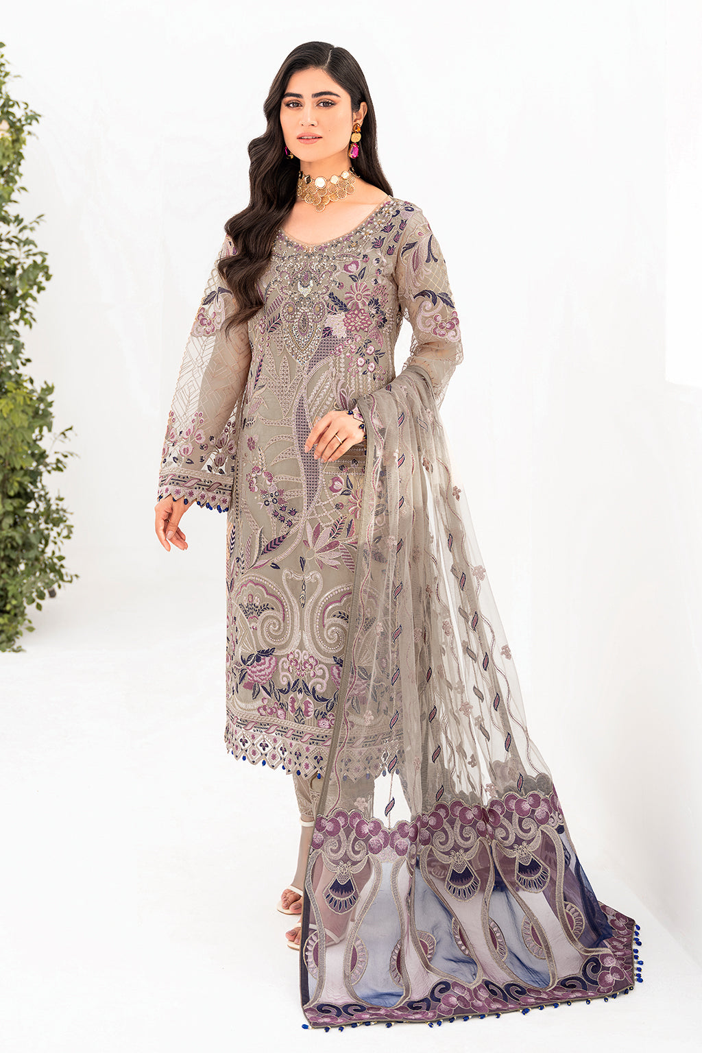 Ramsha | Minhal Organza Collection | M-809 - House Of Anaya