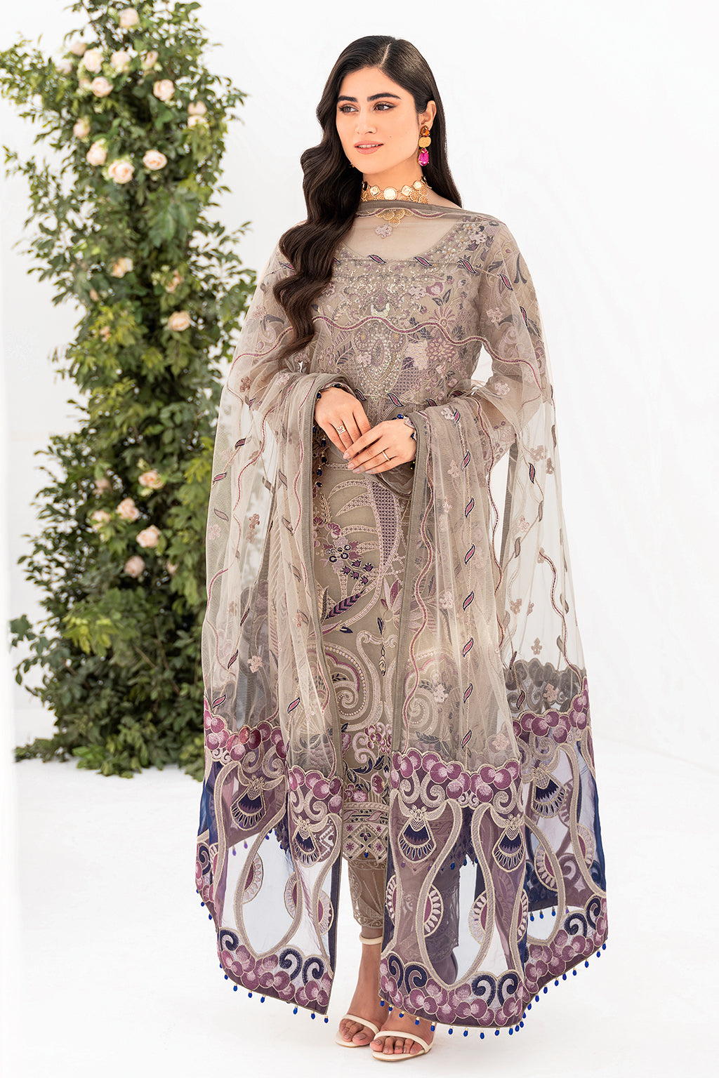 Ramsha | Minhal Organza Collection | M-809 - House Of Anaya