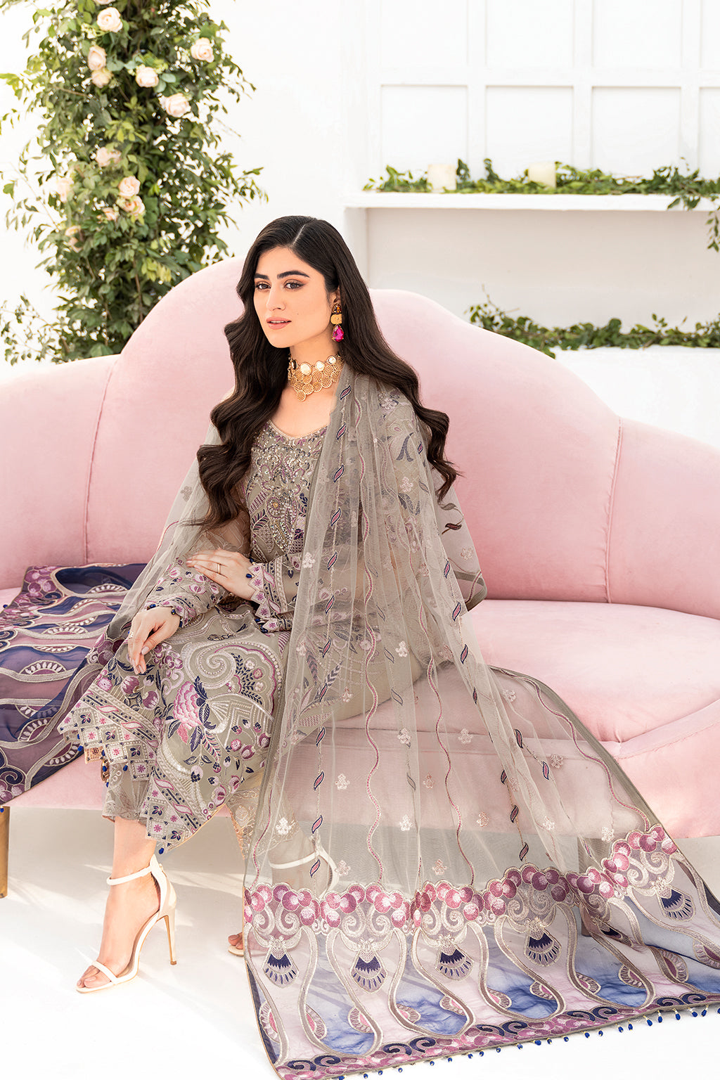Ramsha | Minhal Organza Collection | M-809 - House Of Anaya
