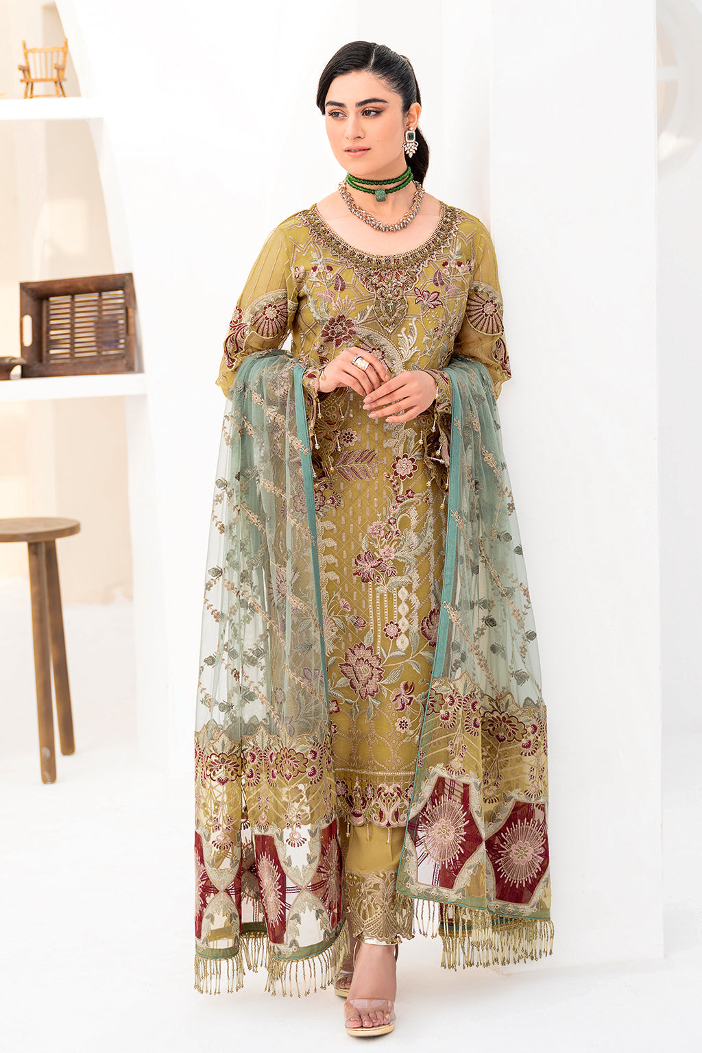 Ramsha | Minhal Organza Collection | M-805 - House Of Anaya