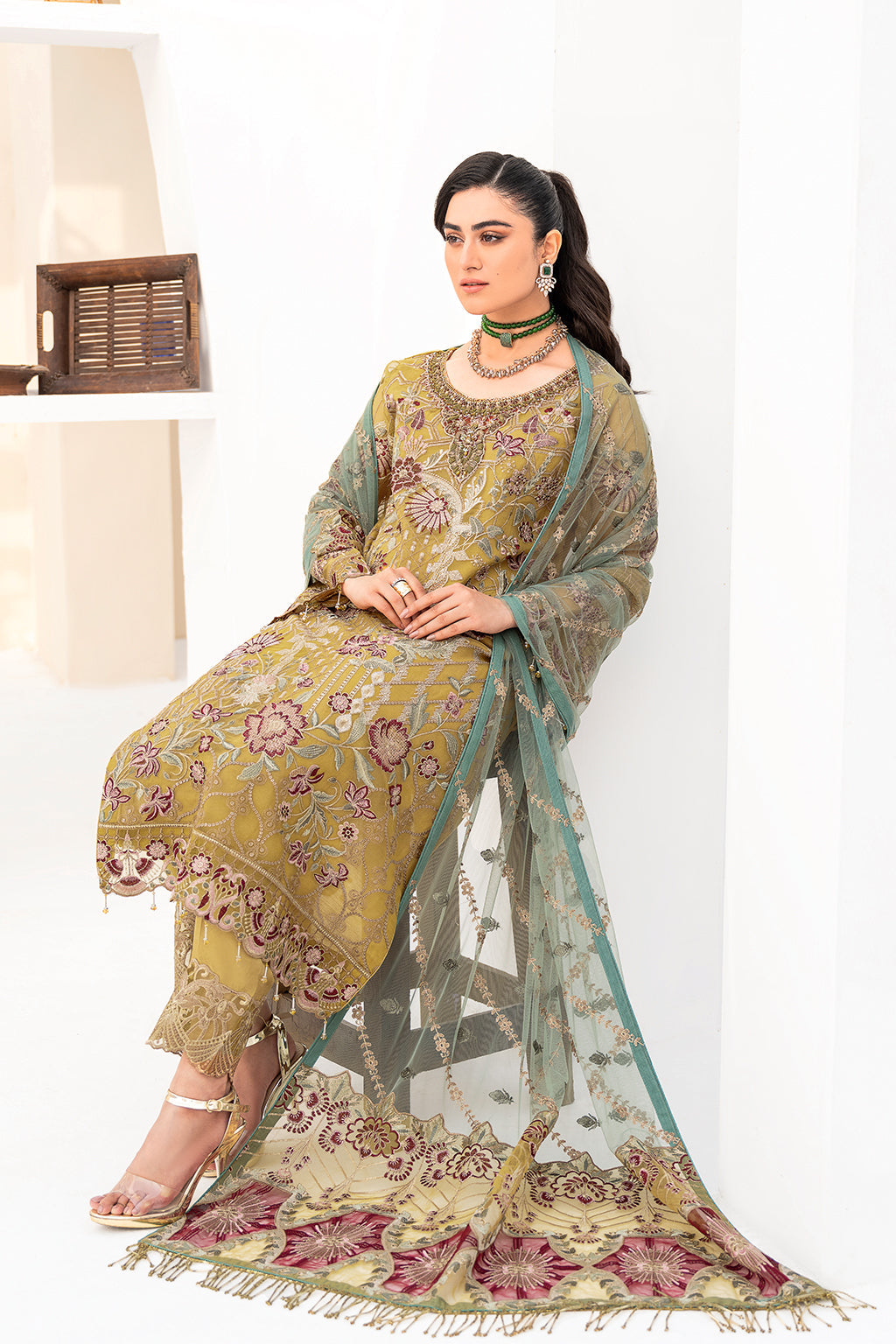 Ramsha | Minhal Organza Collection | M-805 - House Of Anaya