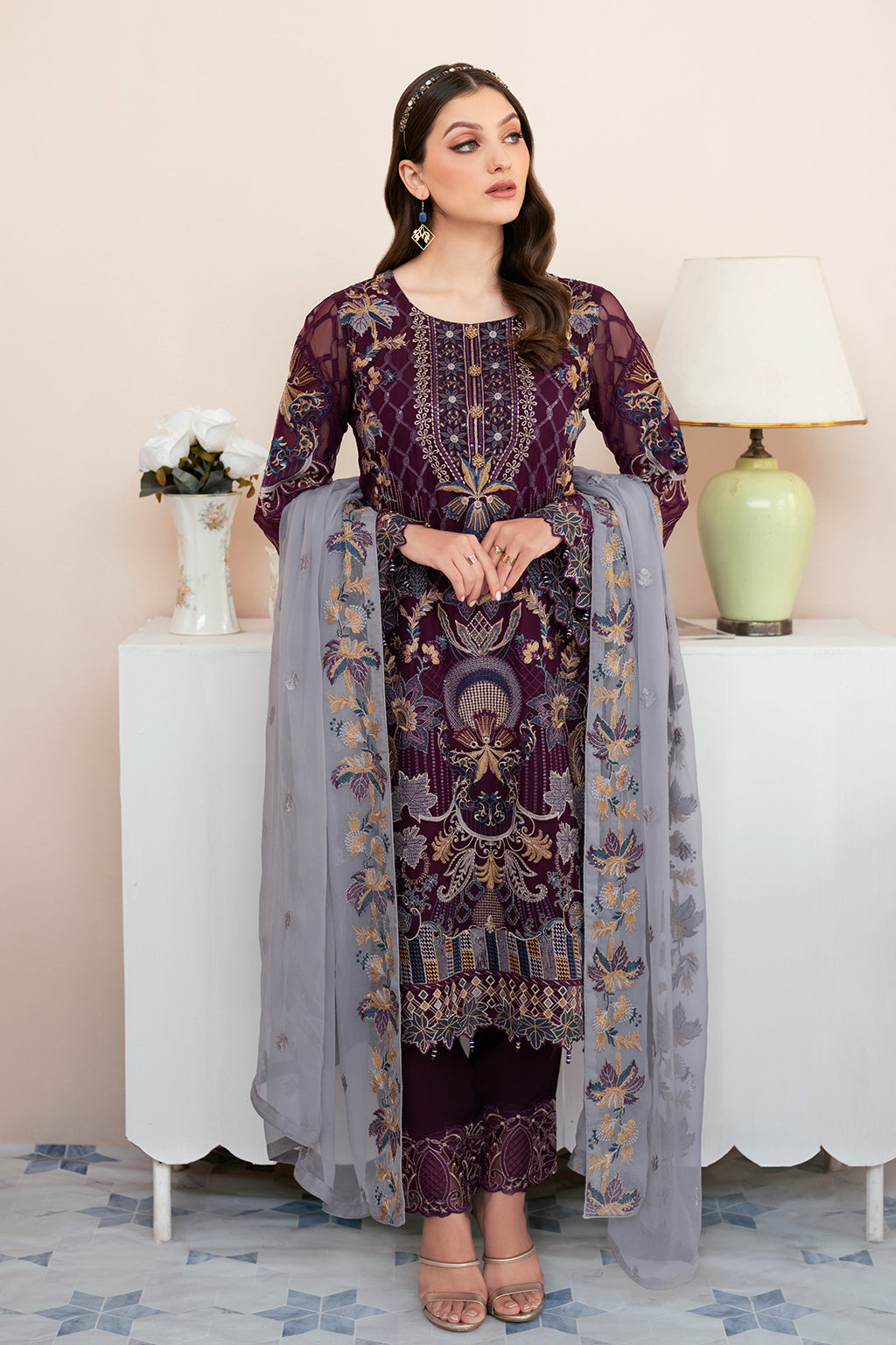 Ramsha | Rangoon Chiffon Collection 24 | D-904 - House Of Anaya