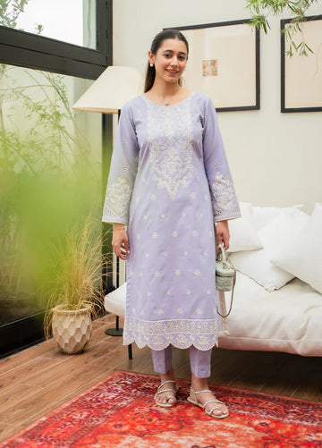 Gulaal | Embroidered Basics | Serene Lilac