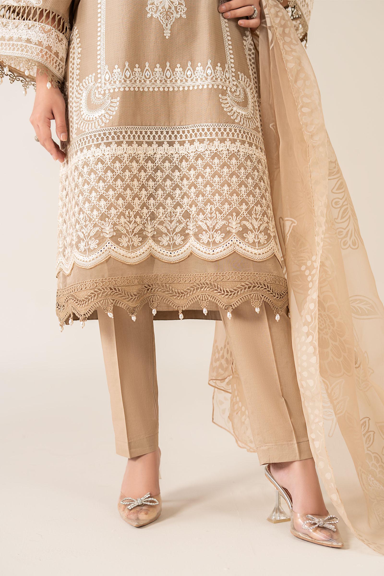 Maria B | Luxury Winter Pret 25 | DW-EA23-26R1-Coffee