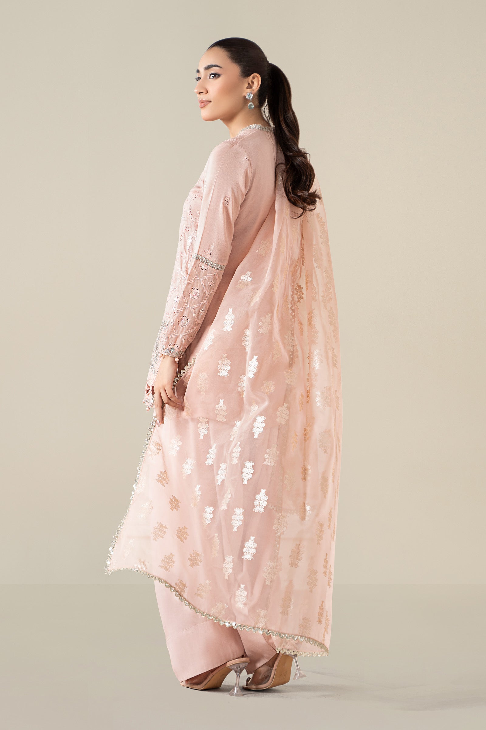 Maria B | Luxury Winter Pret 25 | DW-EA25-13-Peach