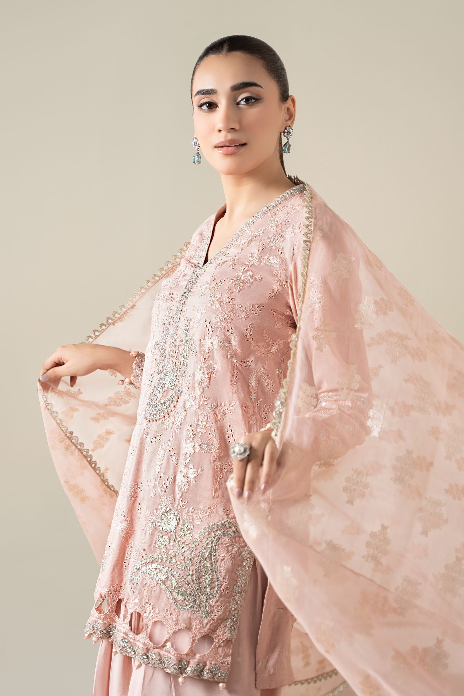 Maria B | Luxury Winter Pret 25 | DW-EA25-13-Peach