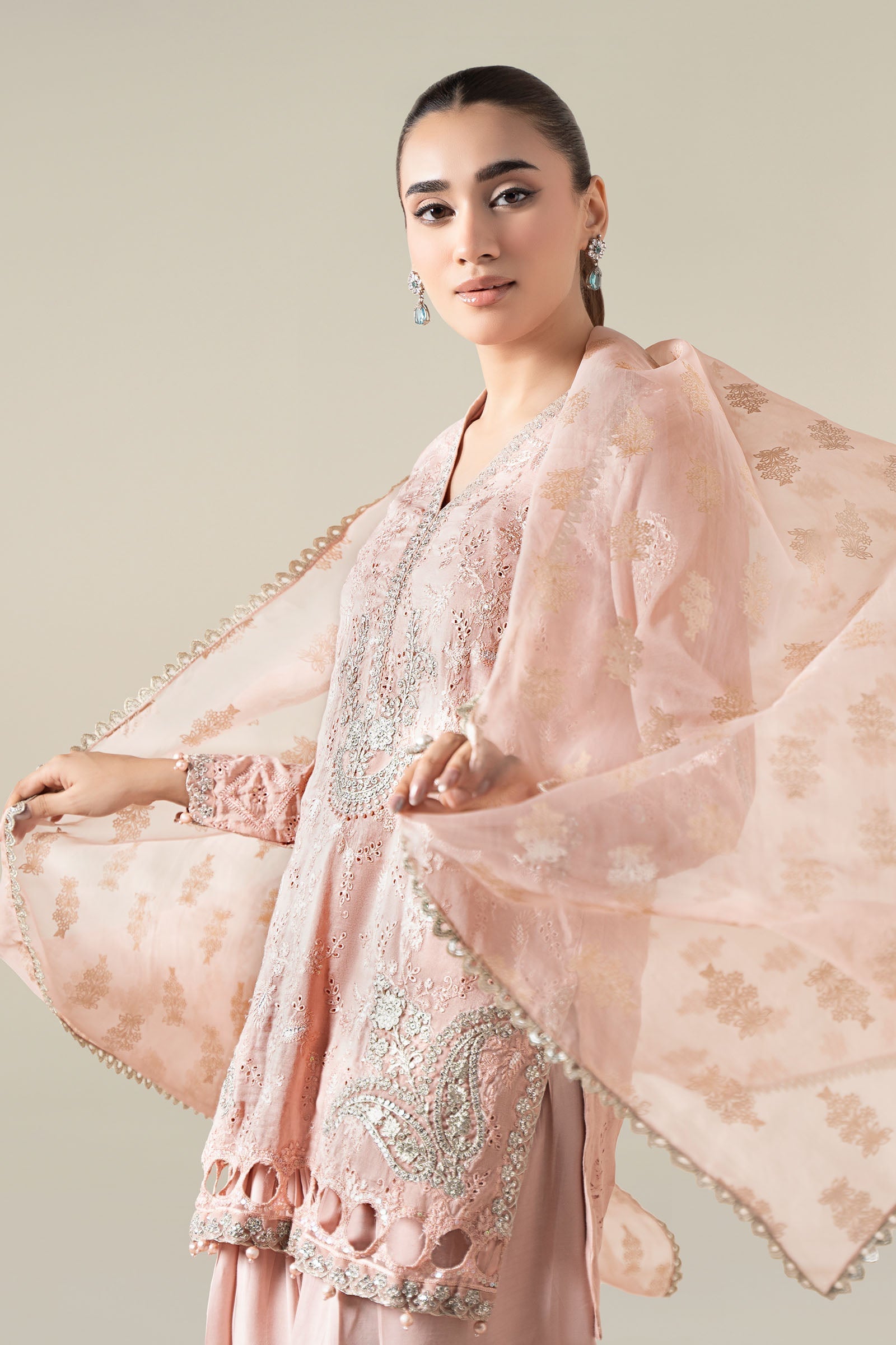 Maria B | Luxury Winter Pret 25 | DW-EA25-13-Peach