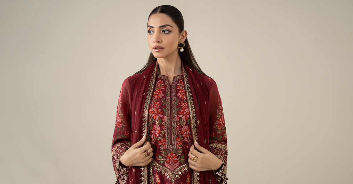 Maria B | Luxury Winter Pret 25 | DW-EA25-59-Red