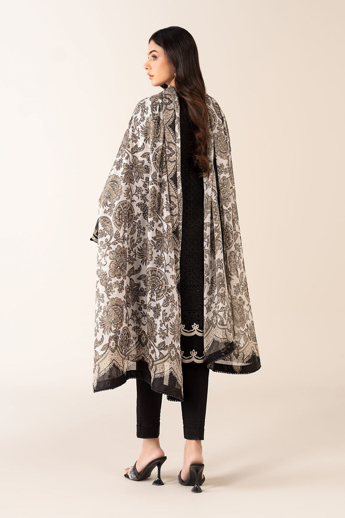Maria B | Pre Fall Dresses | 3 Piece Embroidered Chiffon Suit BB