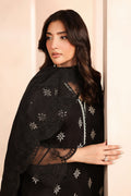 Maria B | Pre Fall Dresses | 3 Piece Embroidered Lawn Suit Black