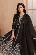 Maria B | Pre Fall Dresses | 3 Piece Embroidered Dobby Suit Black1