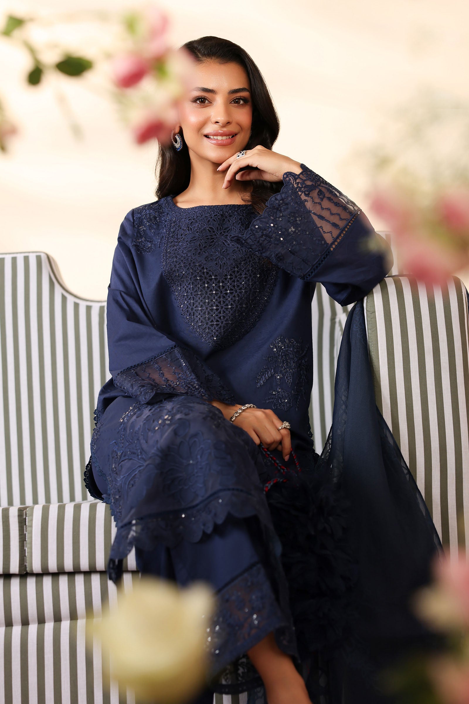 Maria B | Luxury Winter Pret 25 | DW-PF25-07-Blu