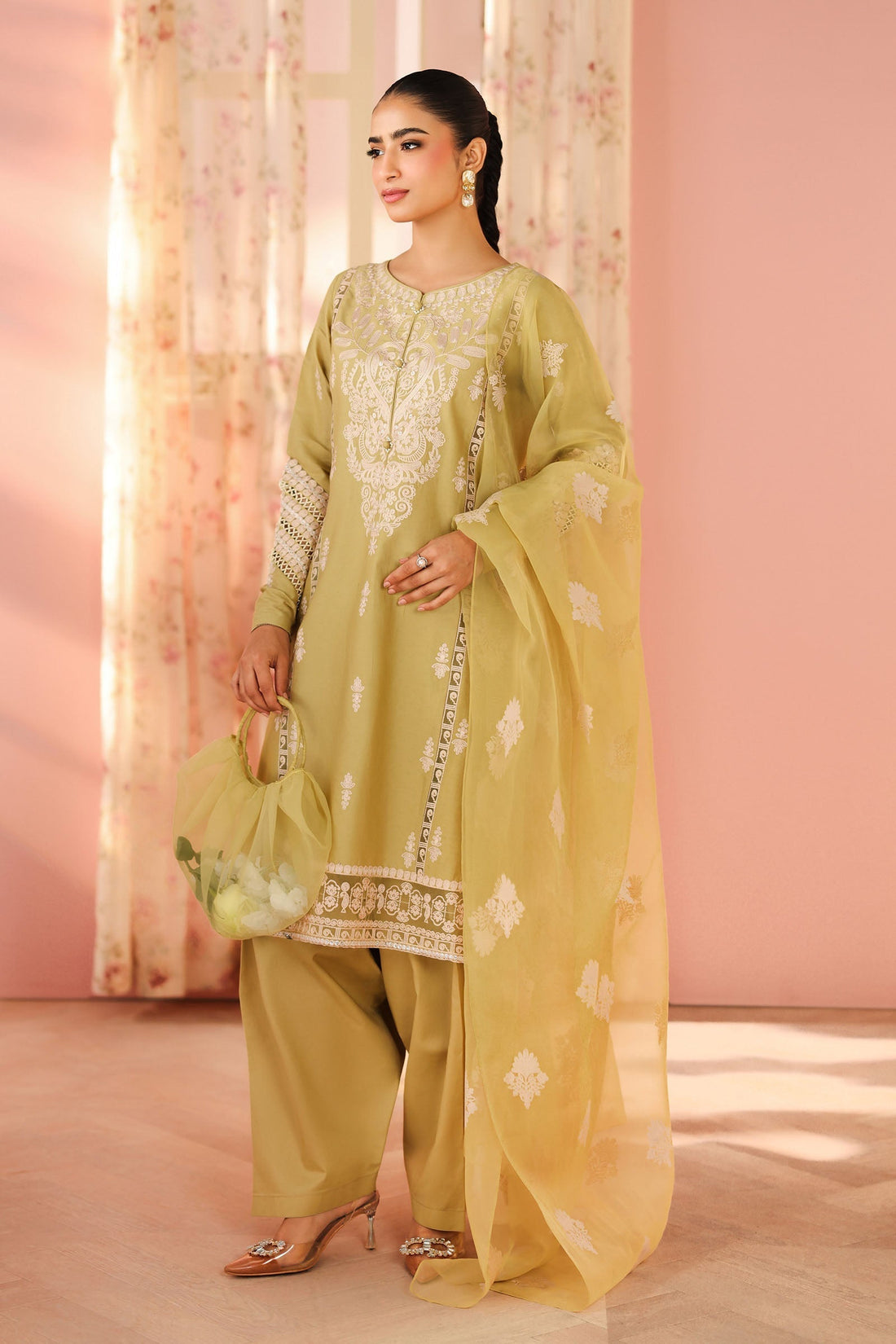 Maria B | Pre Fall Dresses | 3 Piece Embroidered Dobby Suit MM