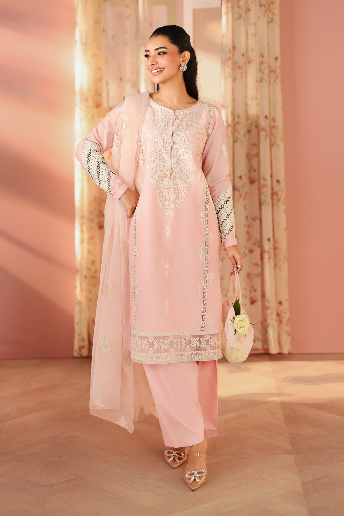Maria B | Pre Fall Dresses | 3 Piece Embroidered Dobby Suit DD