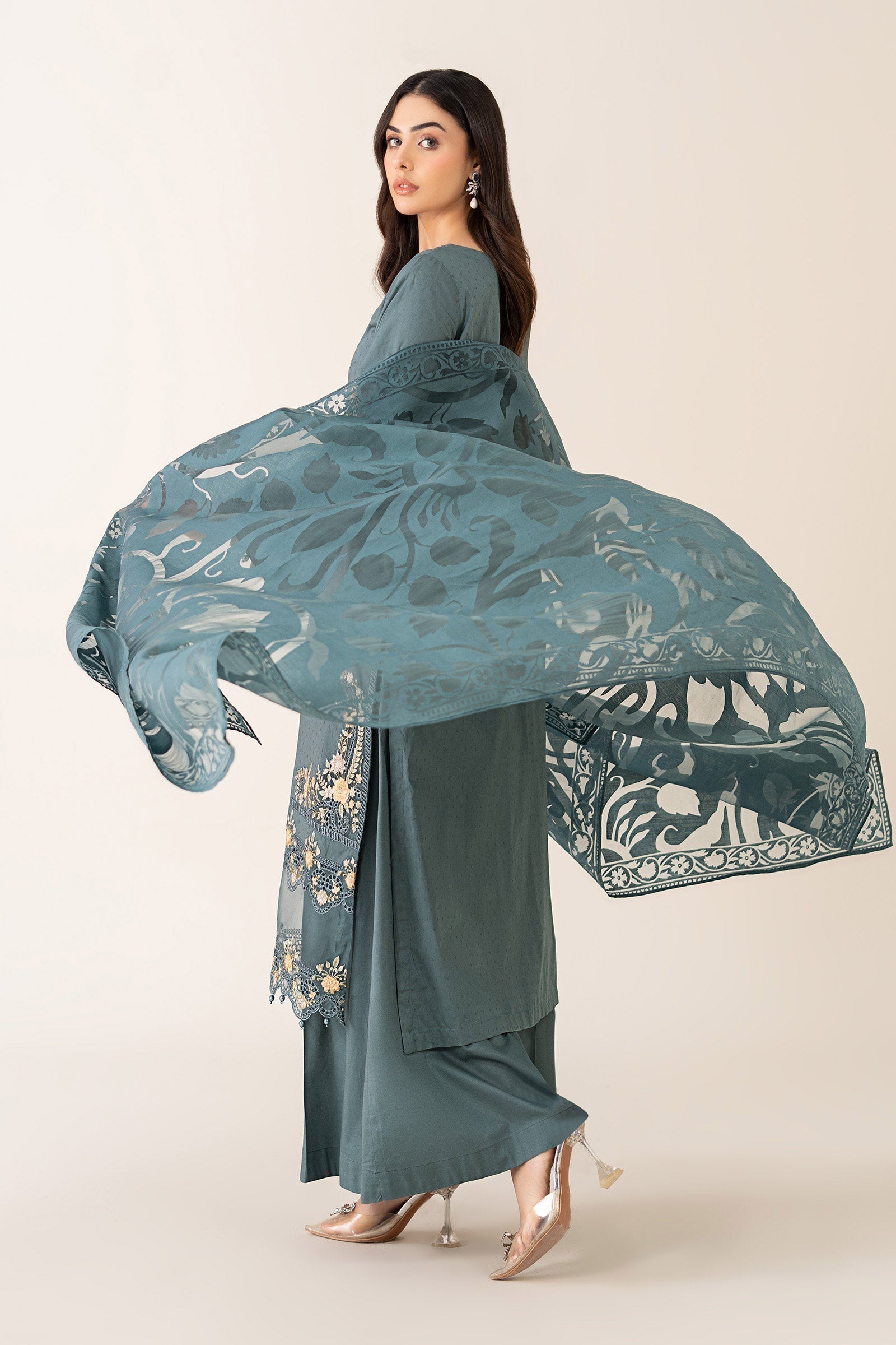 Maria B | Luxury Winter Pret 25 | DW-PF25-03-Tea