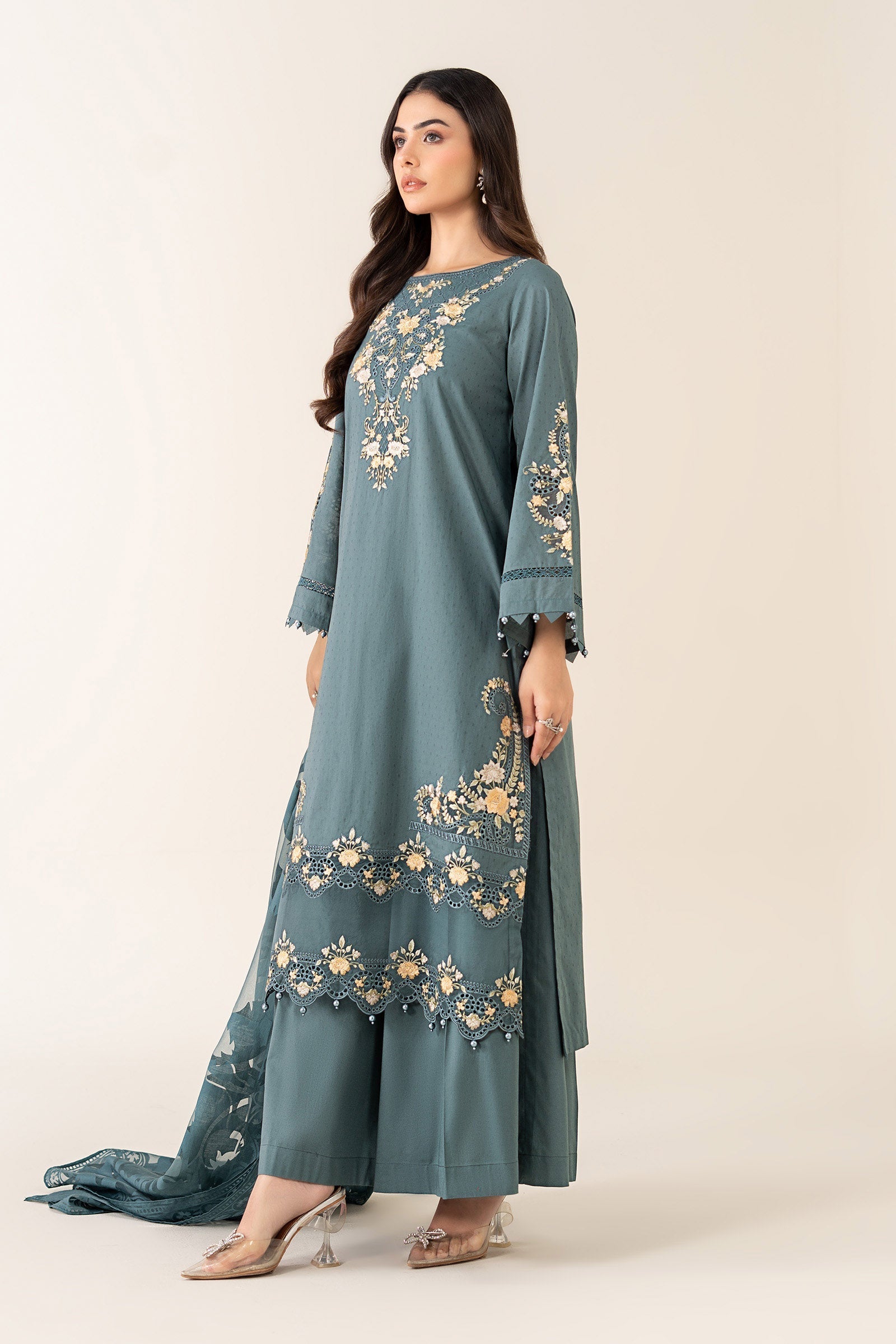 Maria B | Luxury Winter Pret 25 | DW-PF25-03-Tea