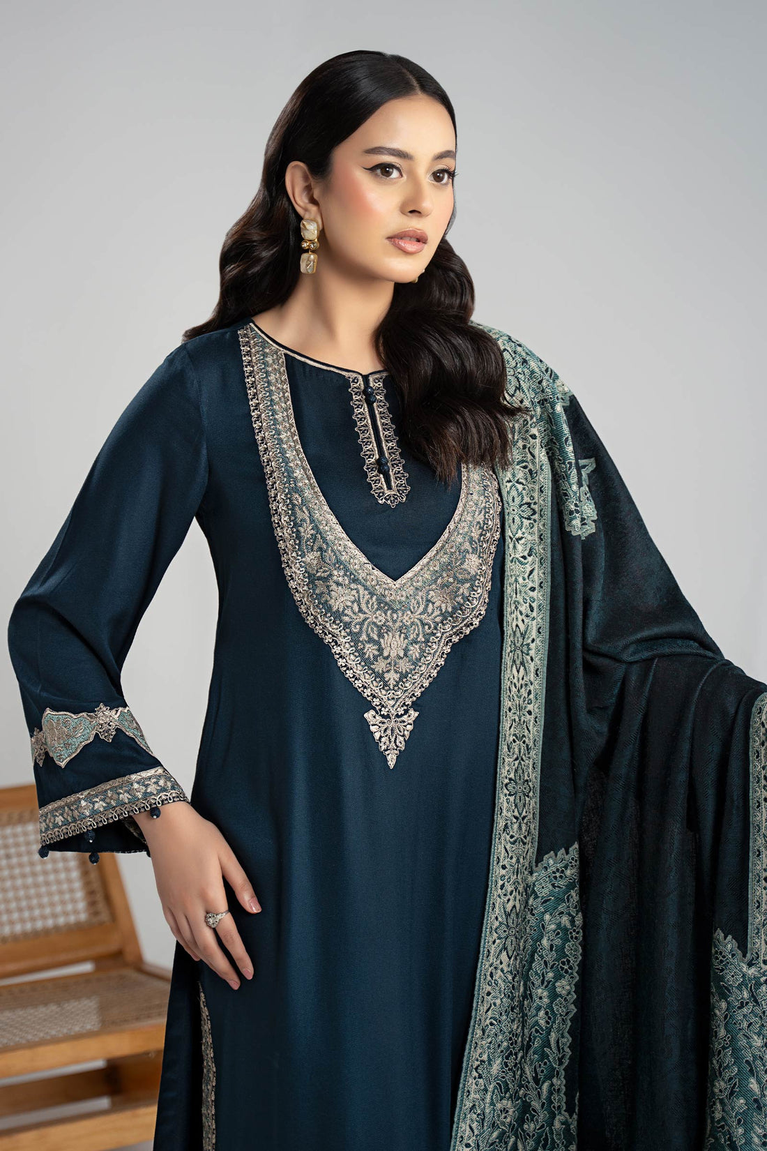 Maria B | Eid Collection 26 | 3 Piece Embroidered Marina Twill  Suit