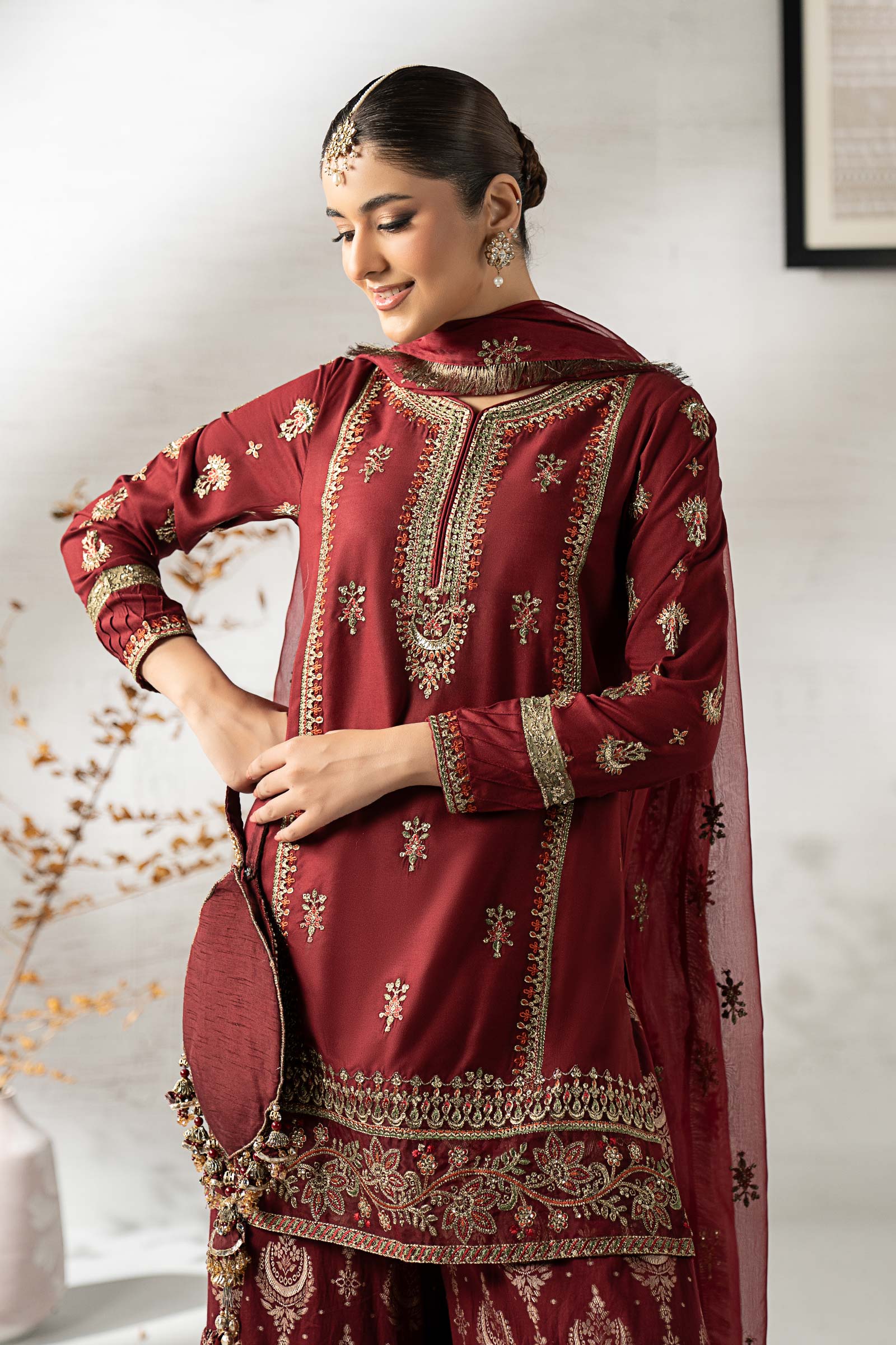 Maria B | Pre Fall 25 | DW-W24-25R1-Maroon