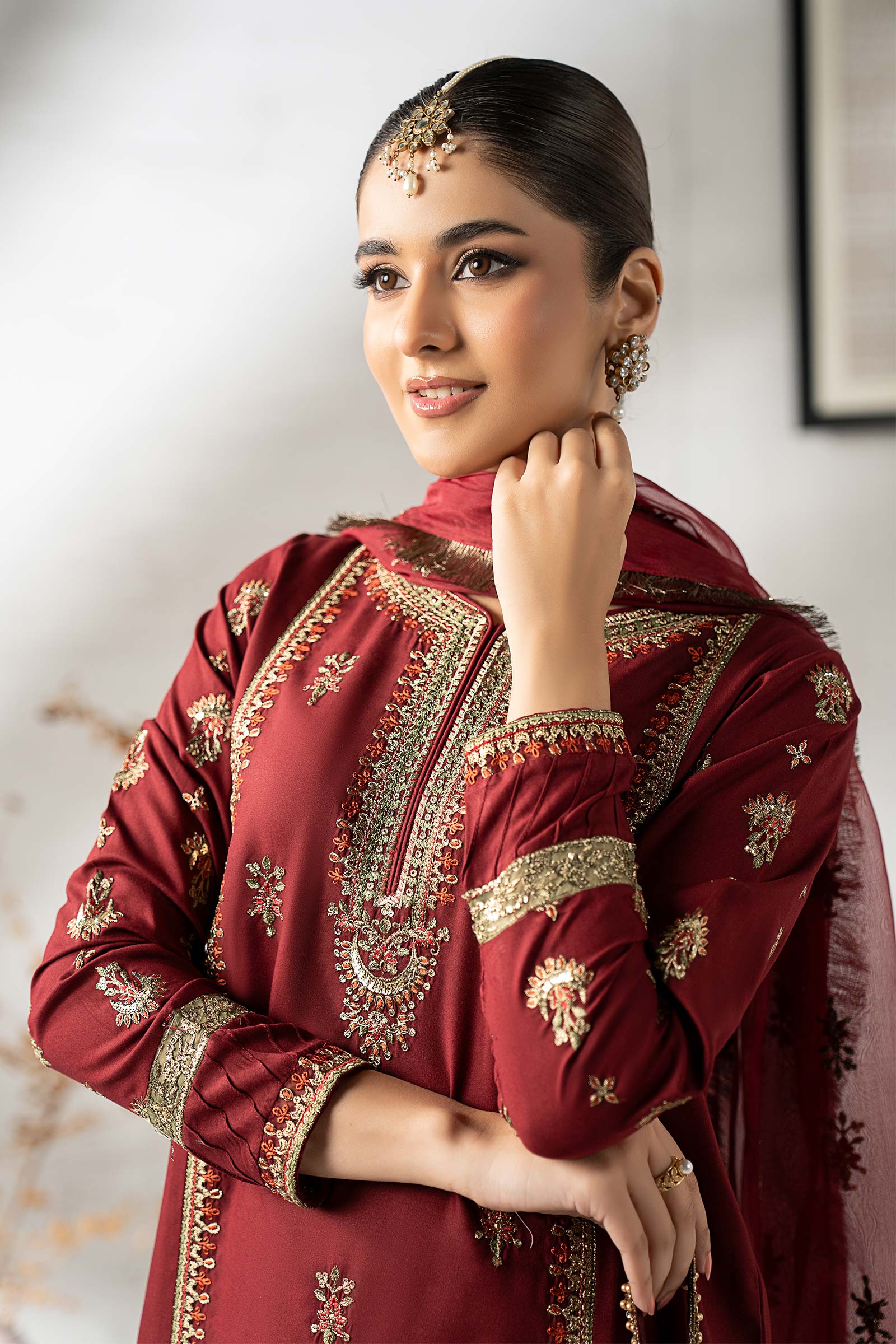 Maria B | Pre Fall 25 | DW-W24-25R1-Maroon