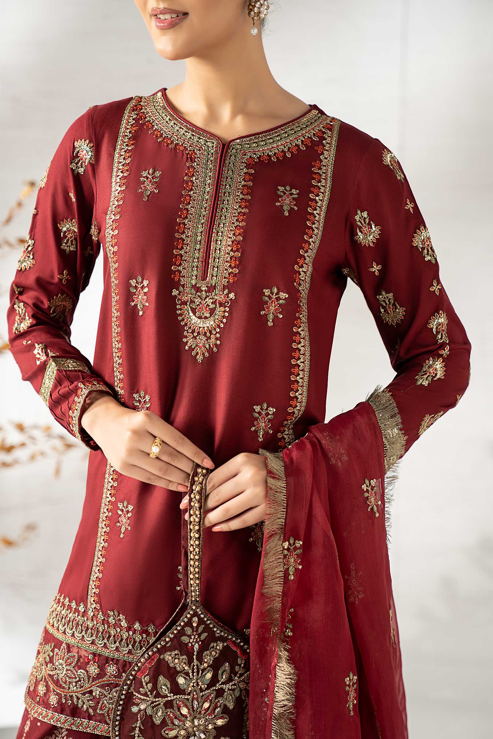 Maria B | Pre Fall 25 | DW-W24-25R1-Maroon