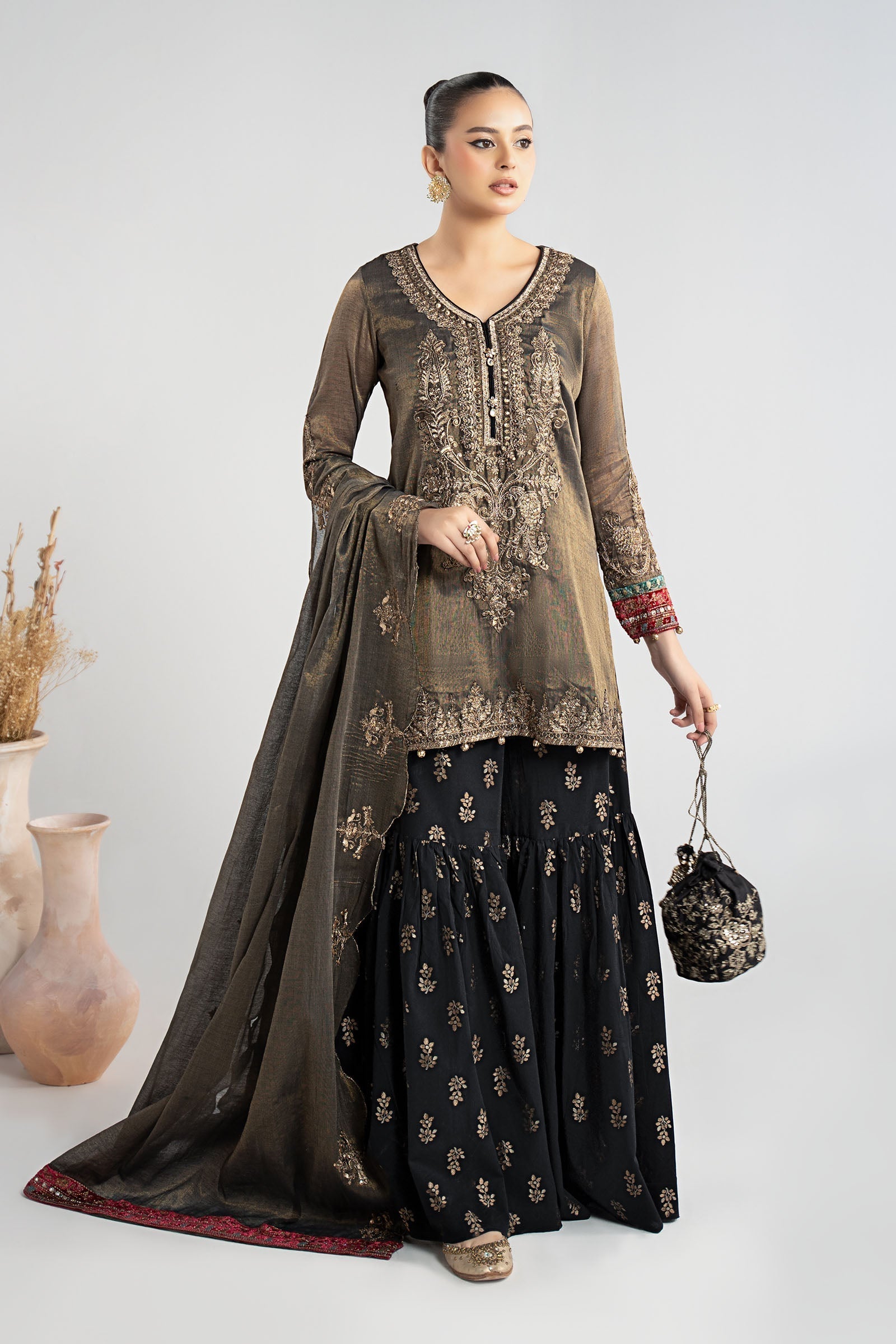 Maria B | Pre Fall Dresses | 3 Piece Embroidered Masoori Suit ZB