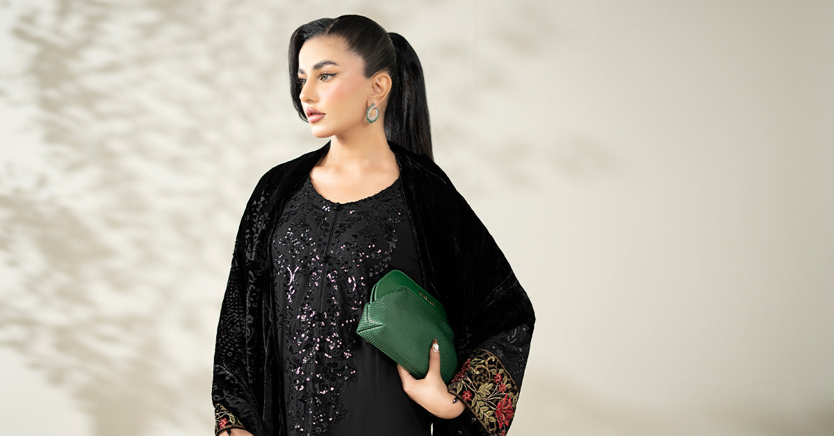 Maria B | Luxury Winter Pret 25 | DW-W25-20-Black