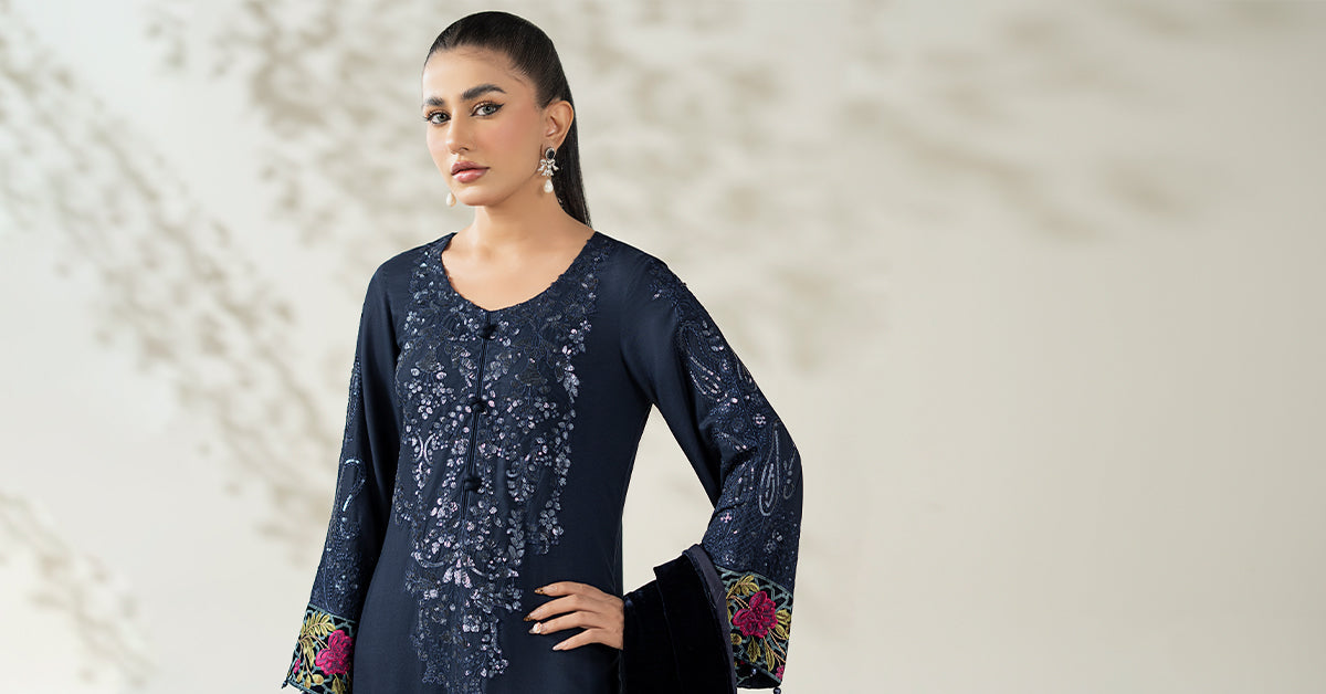 Maria B | Luxury Winte r Pret 25 |DW-W25-20-Blue