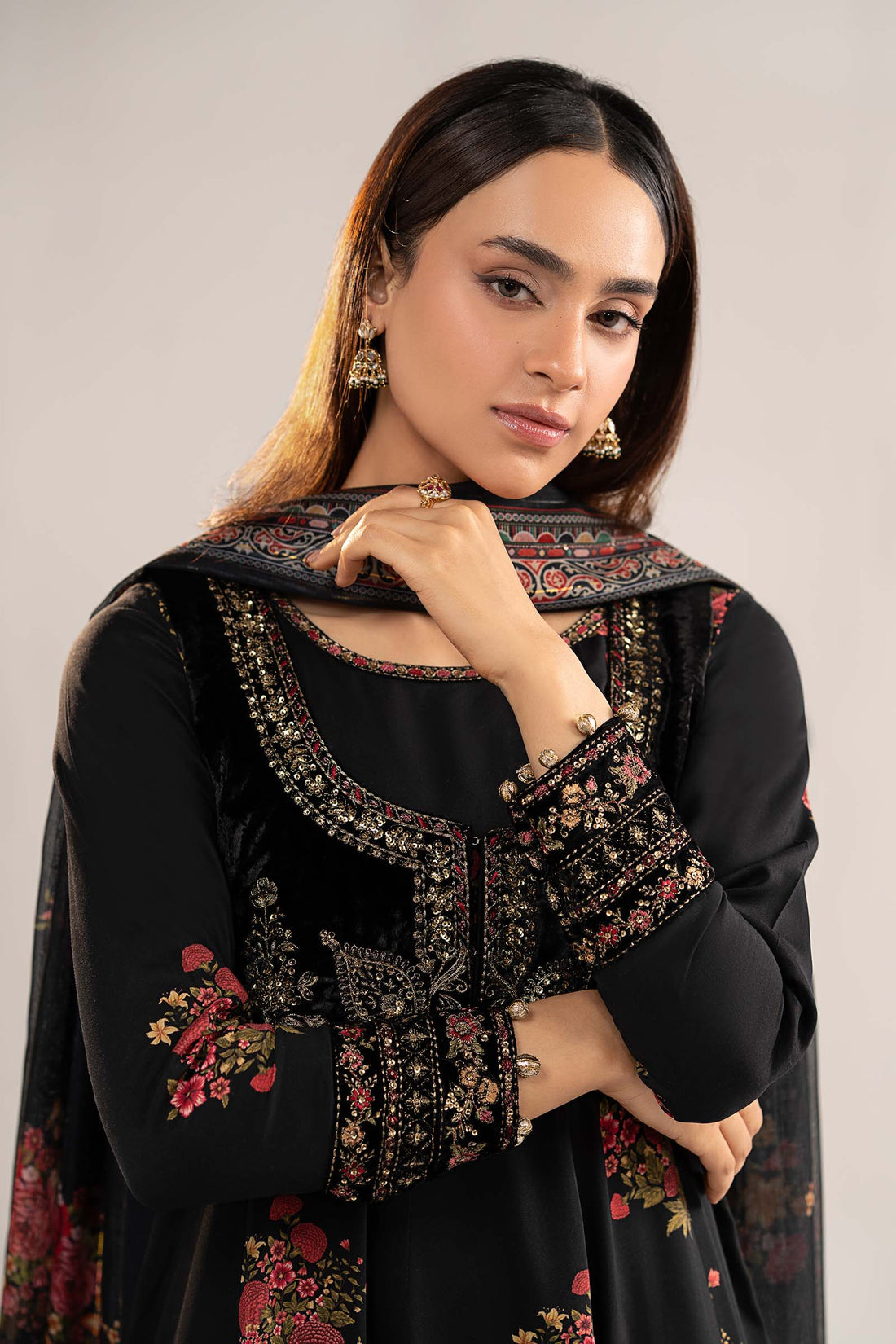 Maria B | Eid Collection 26 | 3 Piece Embroidered Linen Suit