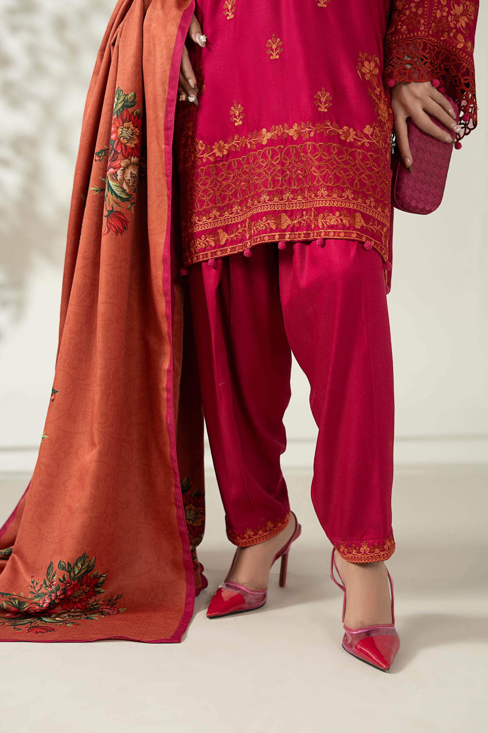 Maria B | Luxury Winter Pret 25 | DW-W25-46-Hot Pink