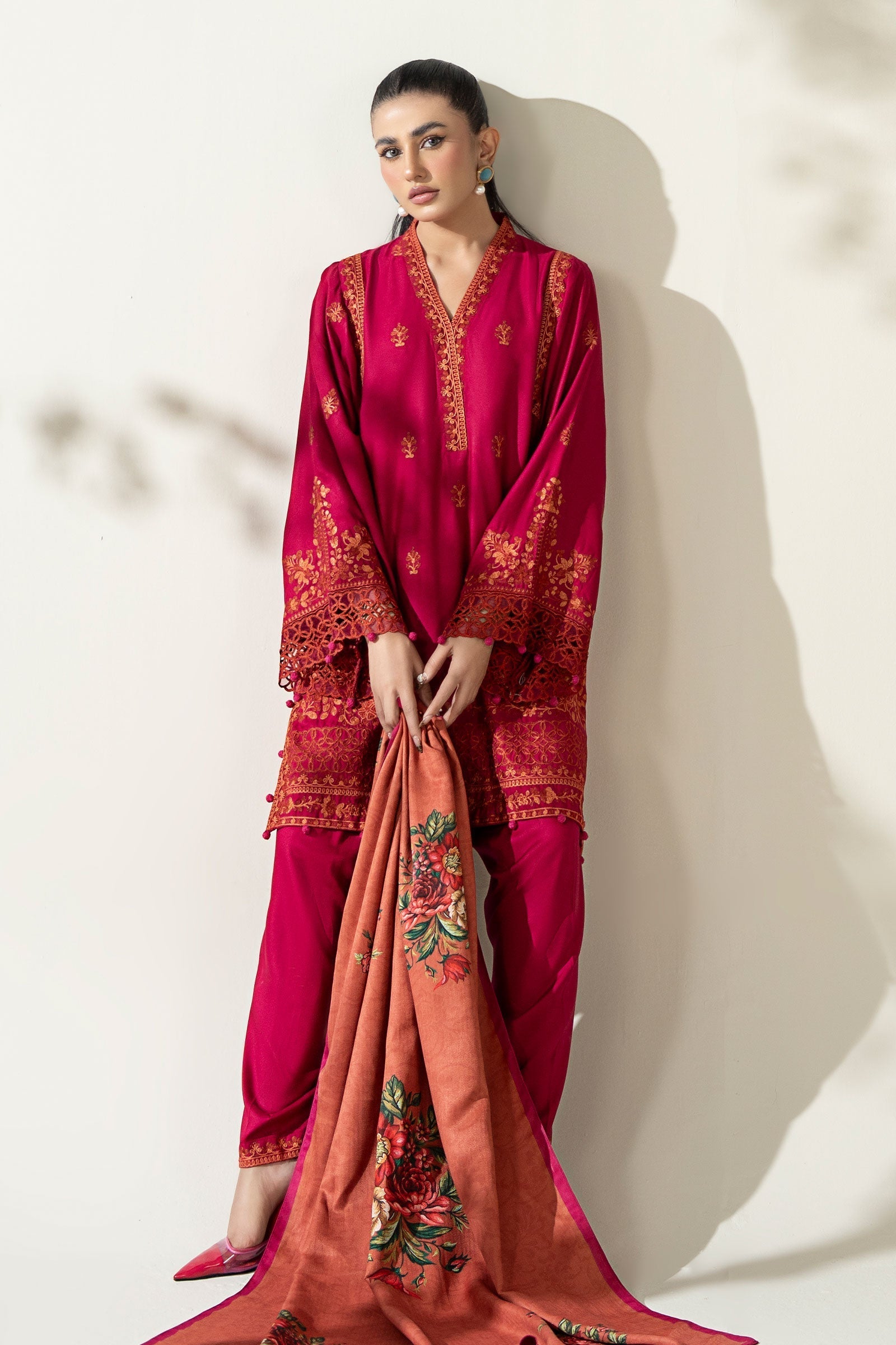 Maria B | Pre Fall Dresses | 3 Piece Embroidered Marina Suit XX