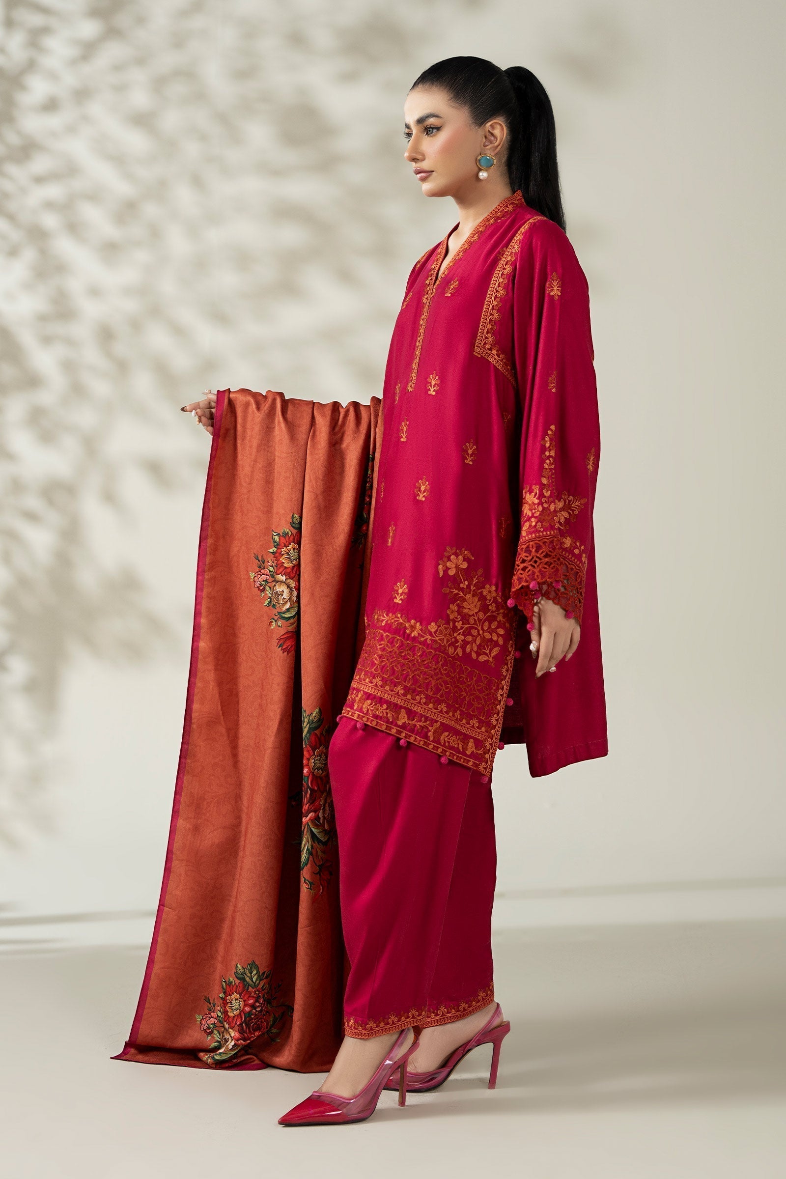 Maria B | Luxury Winter Pret 25 | DW-W25-46-Hot Pink