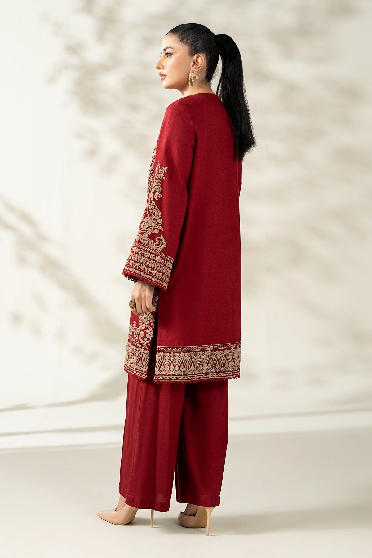 Maria B | Luxury Winter Pret 25 | DW-W25-58-Maroon