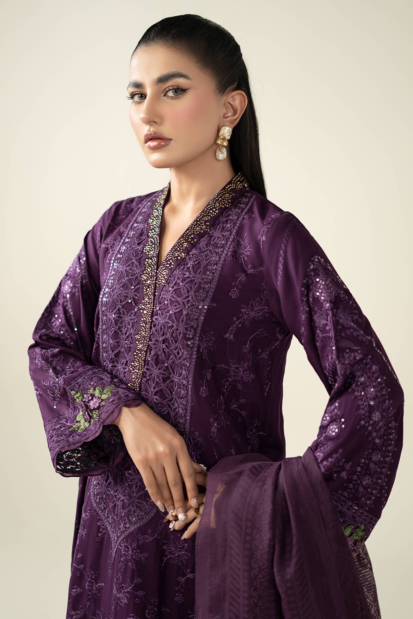 Maria B | Pre Fall 25 | Linen Suit- W25-74