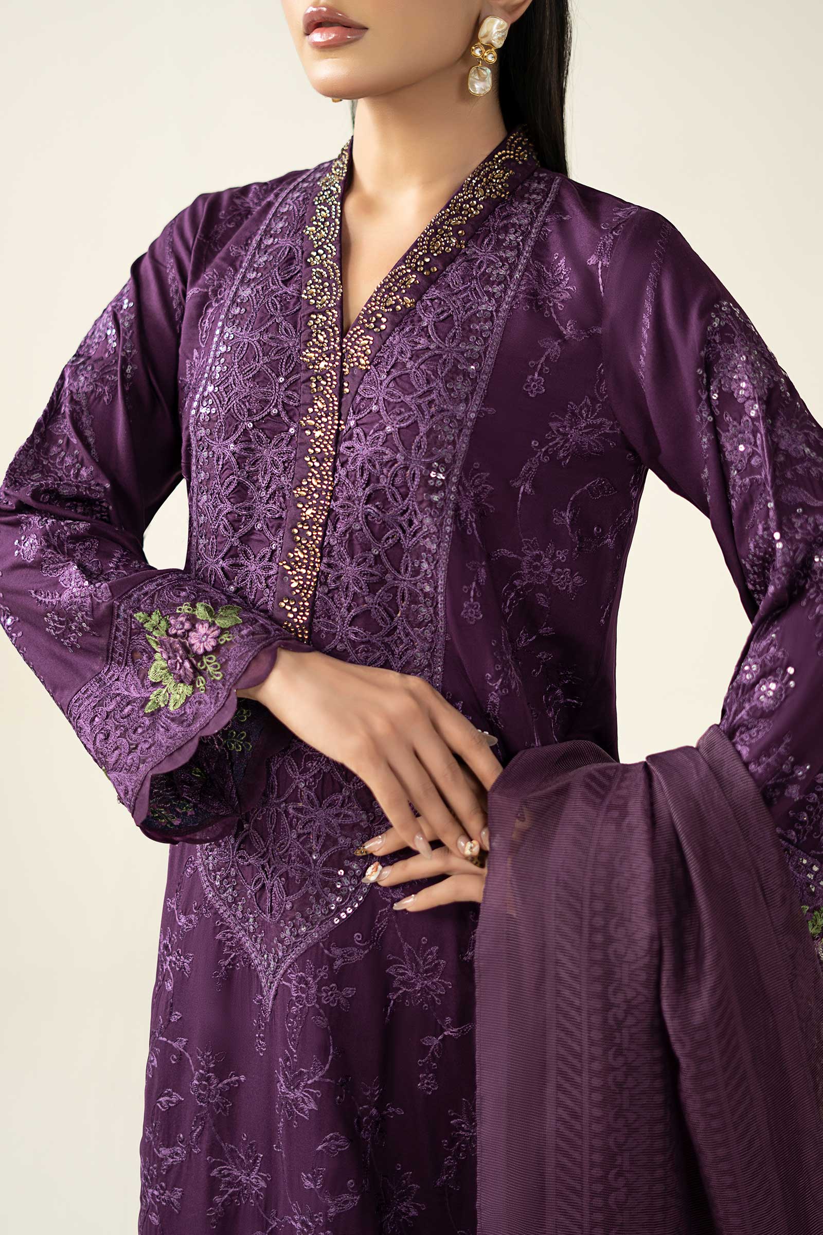 Maria B | Pre Fall 25 | Linen Suit- W25-74