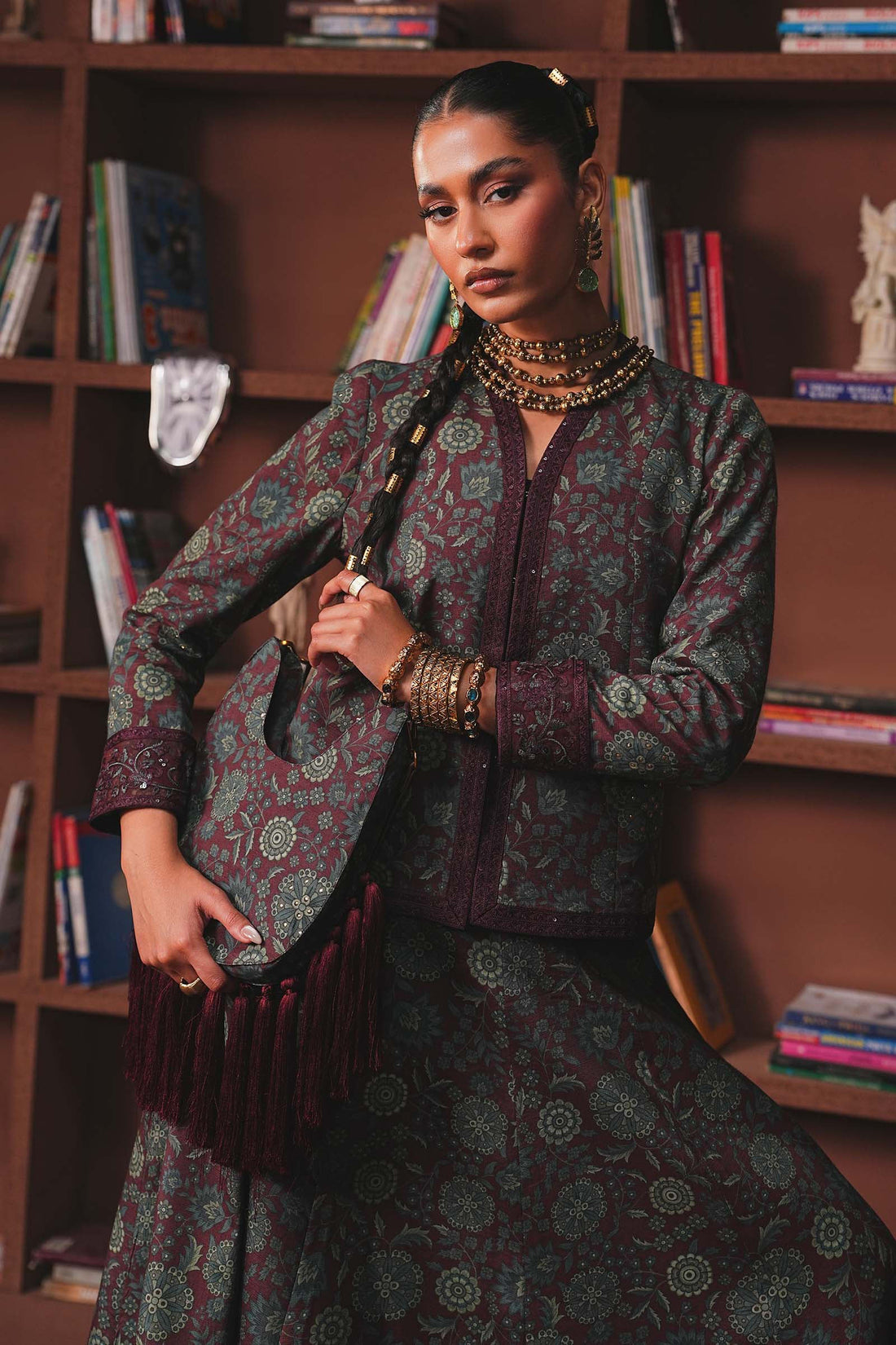 Maria B | Eid Collection 26 | Embroidered Pk Raw Silk Skirt Set