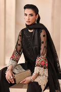 Maria B | Pre Fall Dresses | 3 Piece Embroidered Organza Jacquard Suit Black