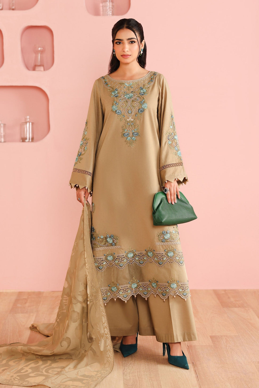 Maria B | Luxury Winter Pret 25 | DW-PF25-03-Coffee