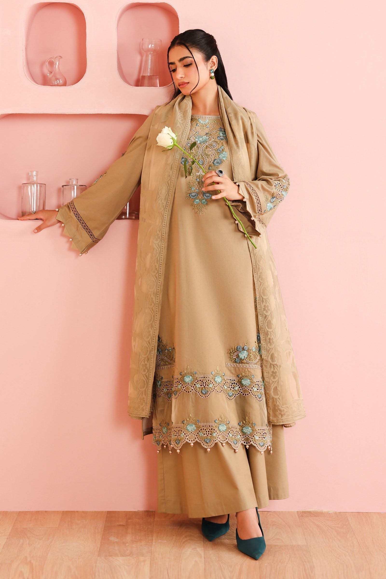 Maria B | Luxury Winter Pret 25 | DW-PF25-03-Coffee