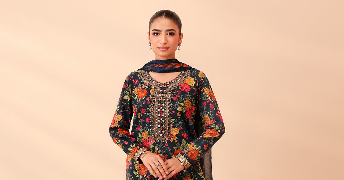 Maria B | Luxury Winter Pret 25 | DW-PF25-63-Teal