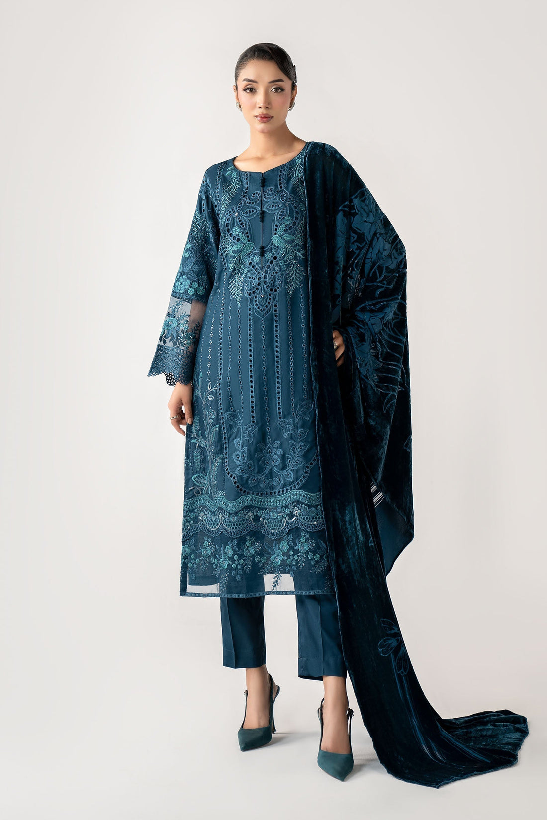 Maria B | Luxury Winter Pret 25 | DW-W25-24-Teal