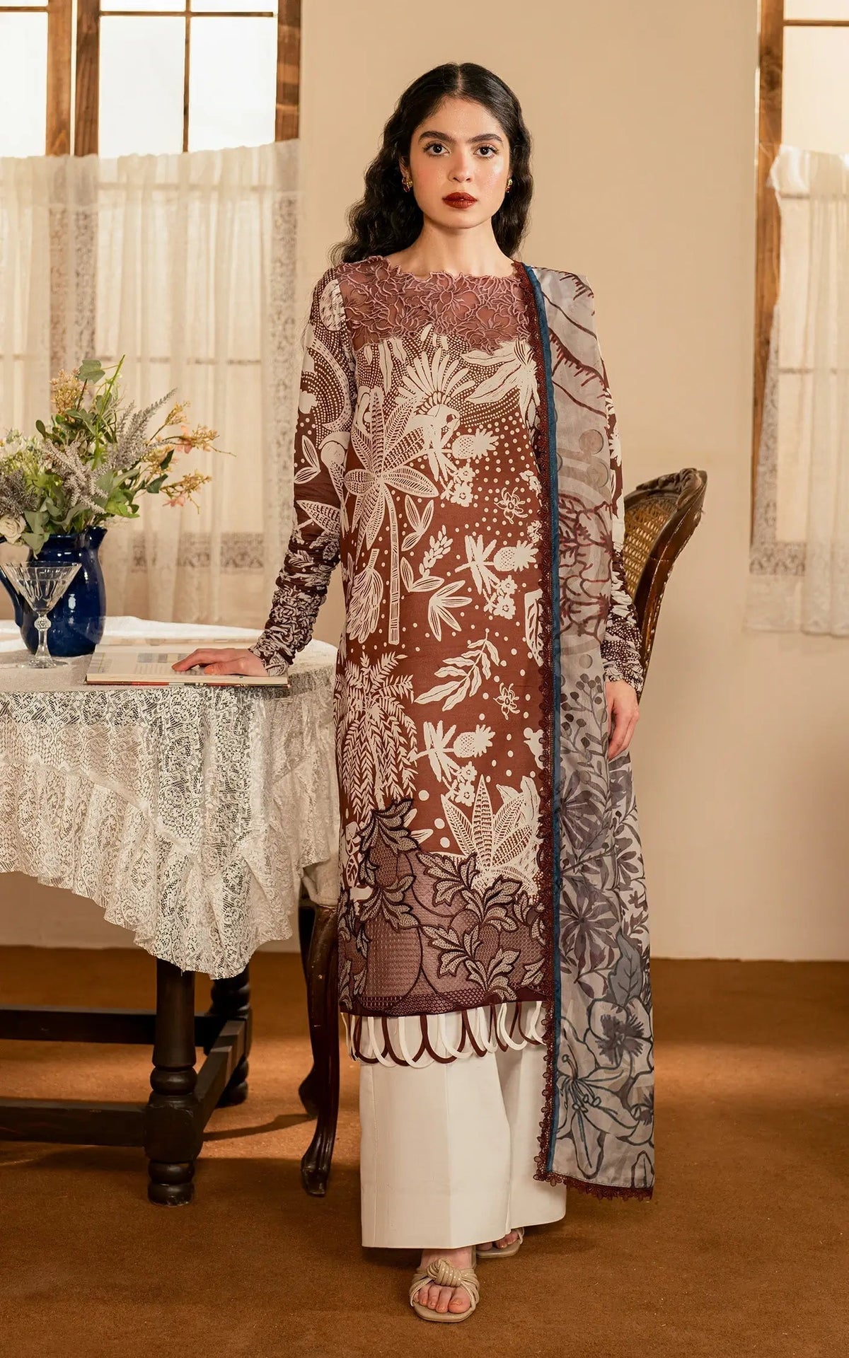 Asifa and Nabeel | Meraki Vintage 25 | Darcheeni (MVL25-07) - House Of Anaya