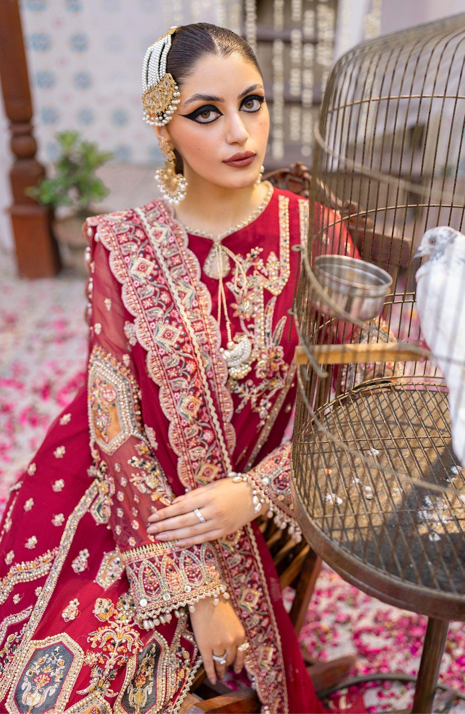 Zarin by Eleshia Embroidered Bamber 3Pc Suit D-08 Narina - House Of Anaya