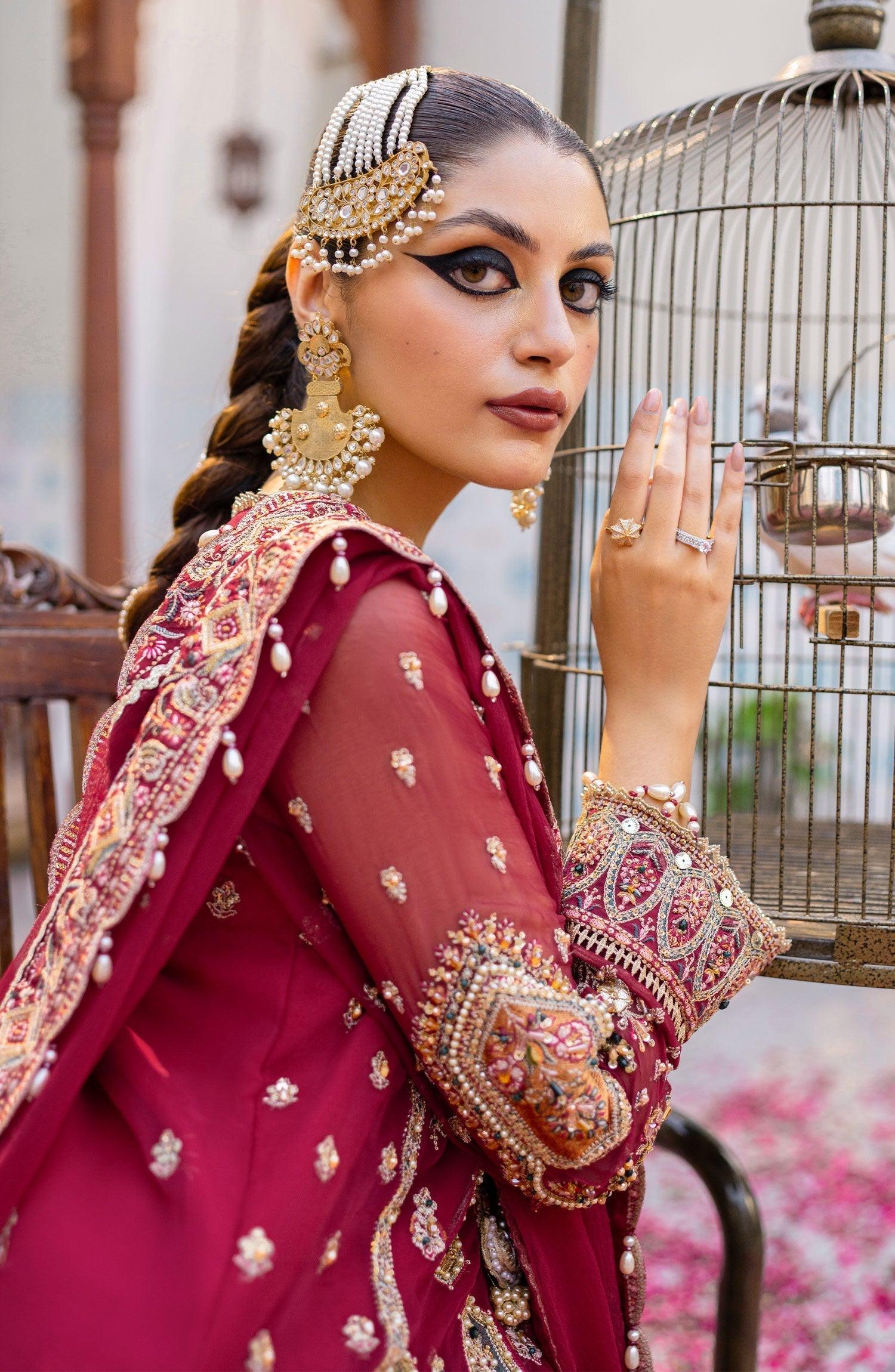 Zarin by Eleshia Embroidered Bamber 3Pc Suit D-08 Narina - House Of Anaya