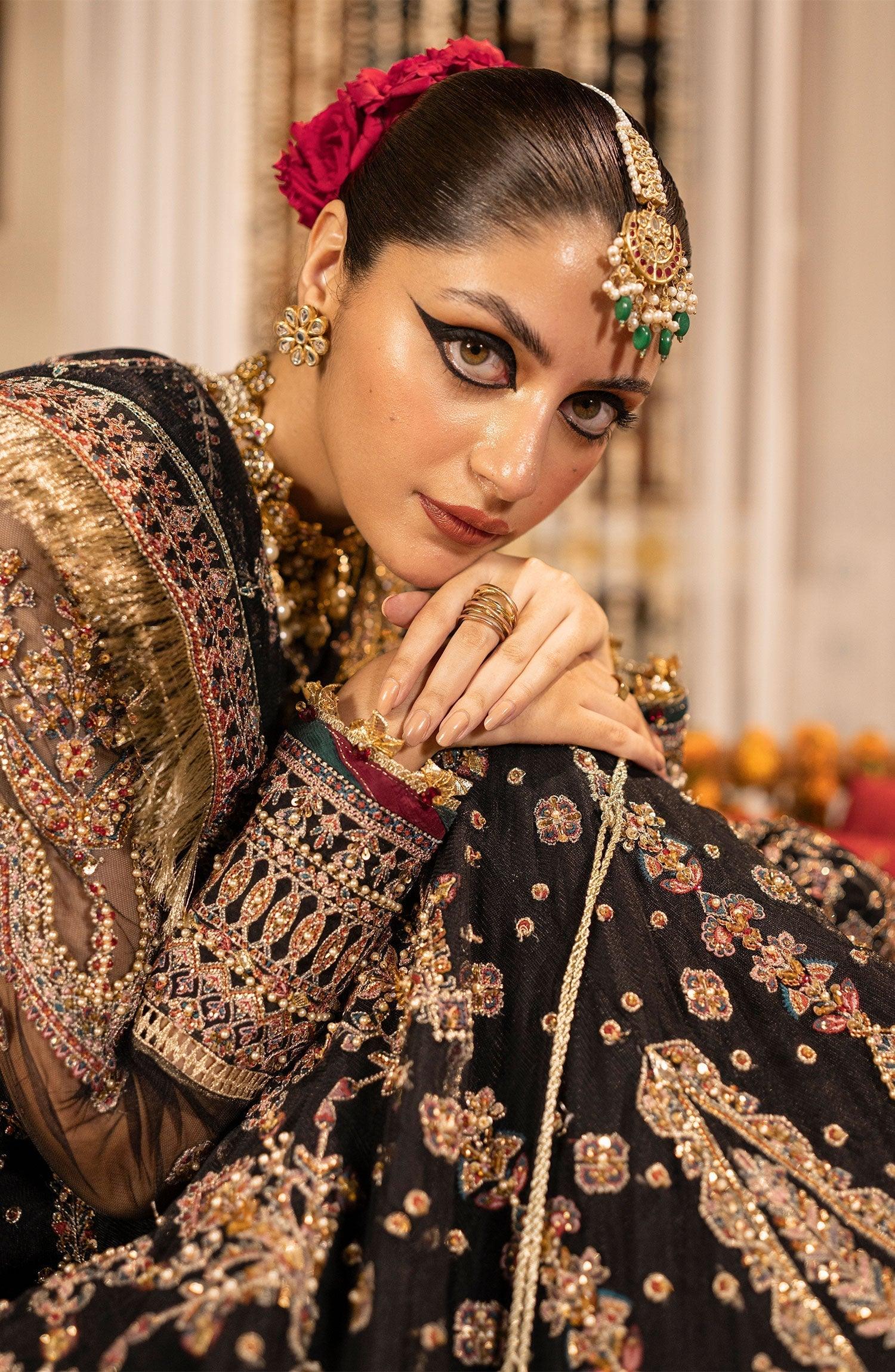 Zarin by Eleshia Embroidered Net 3Pc Suit D-09 Kamila - House Of Anaya